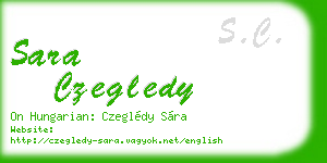 sara czegledy business card