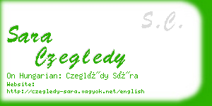 sara czegledy business card